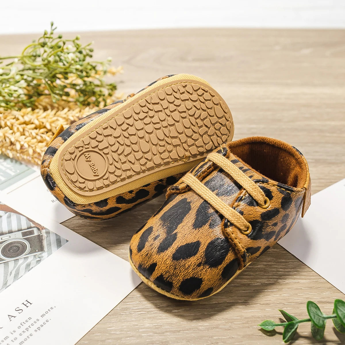 Newborn Baby Shoes Fashion Casual Infant Boys Leather Anti-Slip Falt Rubber Sole Toddler First Walkers Baby Sneakers
