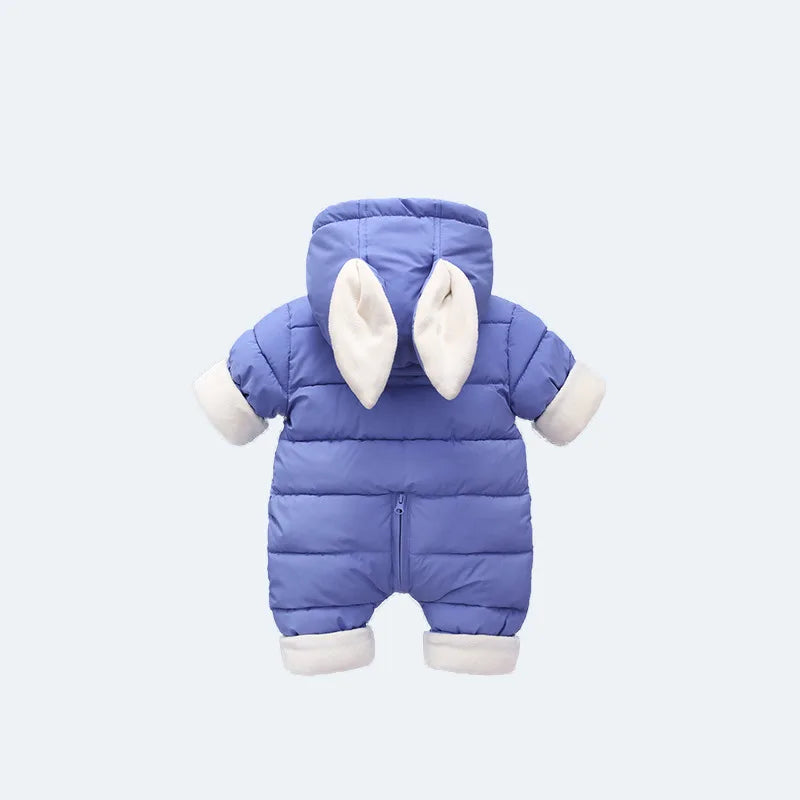 2023 Winter Baby Rompers plus Velvet Warm Baby Girl Snowsuit Cartoon Rabbit Baby Boys Jumpsuit Toddler Overalls Clothes