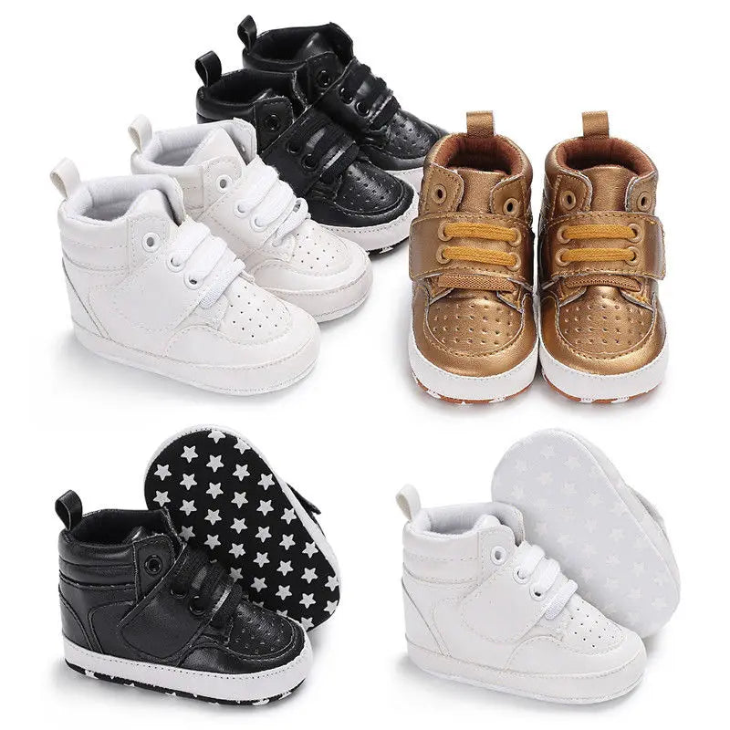 2019 New Fashion Autumn Newborn Baby Shoes Soft Bottom anti Skid Leather Shoe for Infant Toddler Boys Girls