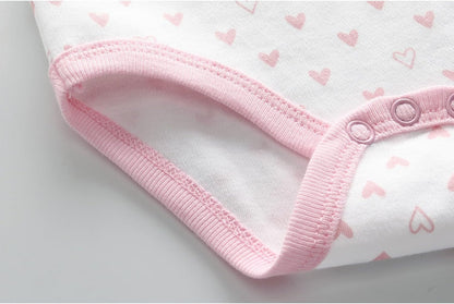 Unisex Boy Girl Baby Bodysuit 5 Pack Cartoon Cotton Infant Clothes Short Sleeve Soft Babie's Outfits