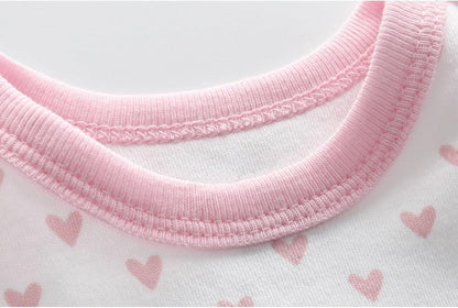 Unisex Boy Girl Baby Bodysuit 5 Pack Cartoon Cotton Infant Clothes Short Sleeve Soft Babie's Outfits