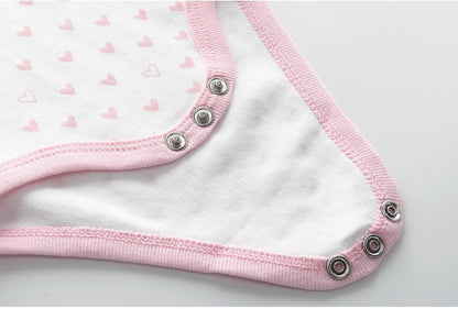 Unisex Boy Girl Baby Bodysuit 5 Pack Cartoon Cotton Infant Clothes Short Sleeve Soft Babie's Outfits