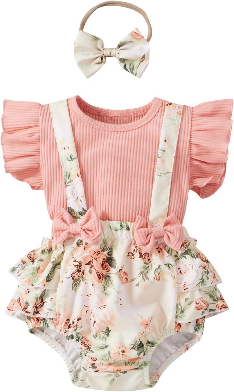 Noubeau Baby Girls Sleeveless Off Shoulder Embroidery Rose Tops+Skirts Set Summer Outfits