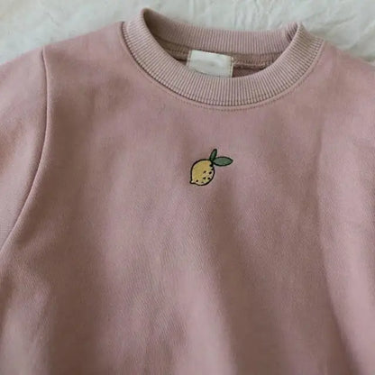 2023 Autumn New Lovely Newborn Baby Bodysuits Pear Embroidery for Baby Boys Girls Cotton Clothes Fashion Long Sleeve Jumpsuit