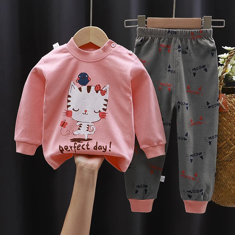 Kids Clothes Children Sets Children's Clothing Boys Girls Cotton Autumn Winter Clothing Pants Sleepwear Underwear
