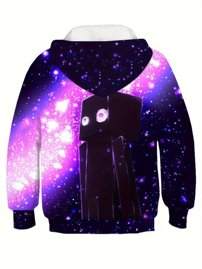 Kids Clothes Boy Hoodies Girl Clothes Long Sleeve Building Block Print Casual Kids Summer Autumn Clothes Top Children's Clothing