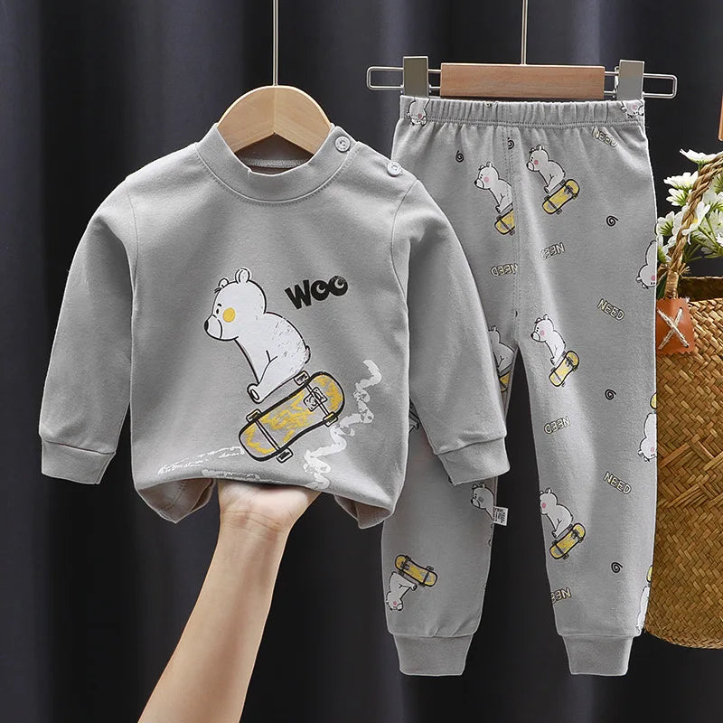 Kids Clothes Children Sets Children's Clothing Boys Girls Cotton Autumn Winter Clothing Pants Sleepwear Underwear