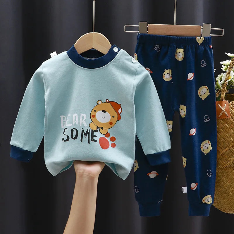 Kids Clothes Children Sets Children's Clothing Boys Girls Cotton Autumn Winter Clothing Pants Sleepwear Underwear
