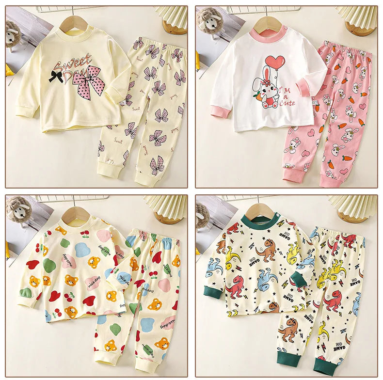 Kids Clothes Children Sets Children's Clothing Boys Girls Cotton Autumn Winter Clothing Pants Sleepwear Underwear