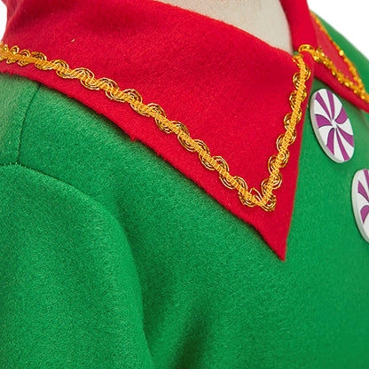 Kids Adult Christmas Clothing Set Kids Tops Pants Hat Belt Children Xmas Clothes Baby Boy Girl Birthday Outfit Elves Costume