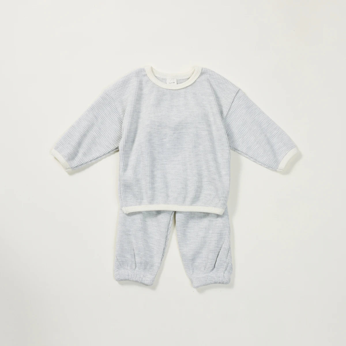 Korean Style Children Clothes Suit Waffle Pullover+Pants Baby Boys Girls Clothing Set Spring Autumn Kids Clothes Suit
