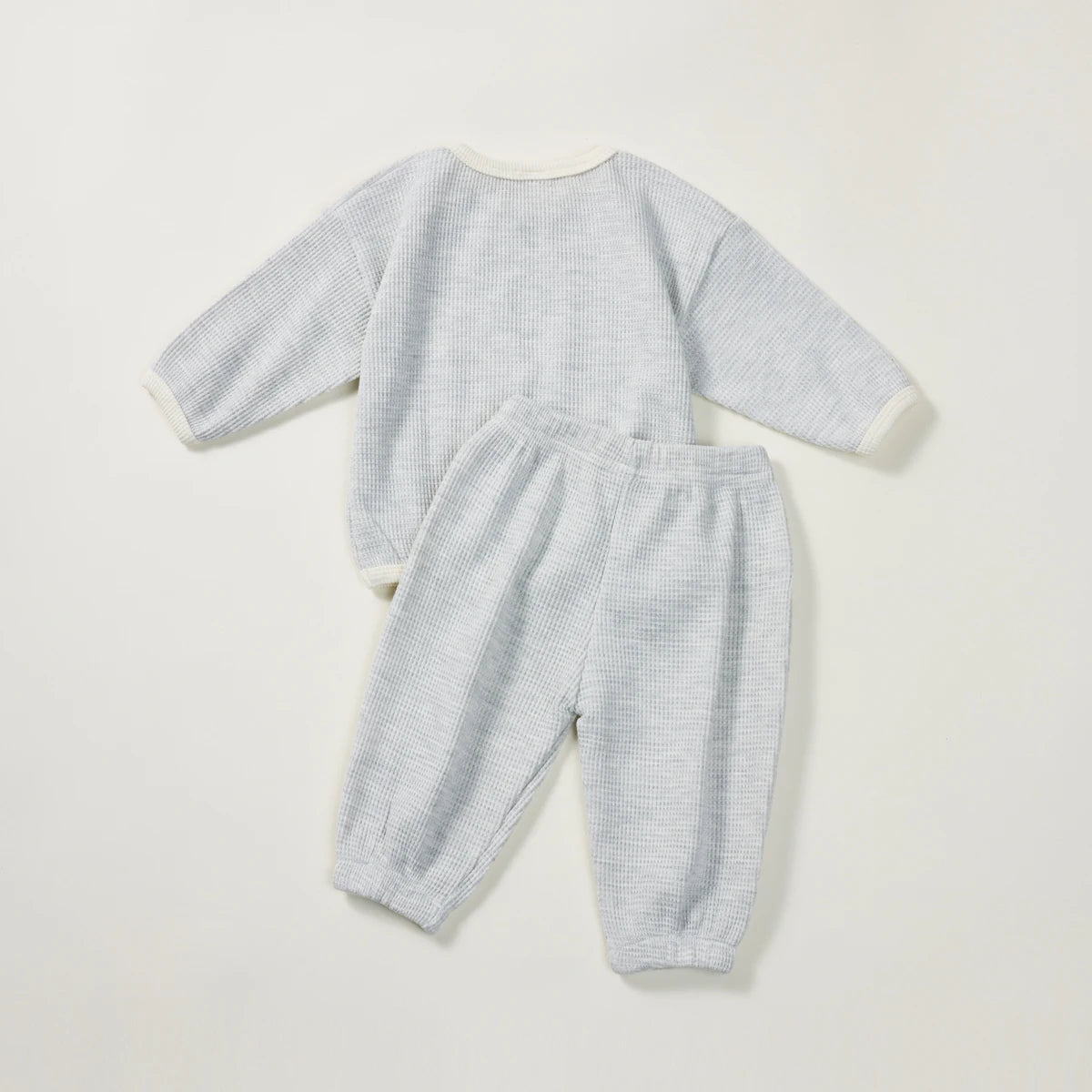 Korean Style Children Clothes Suit Waffle Pullover+Pants Baby Boys Girls Clothing Set Spring Autumn Kids Clothes Suit