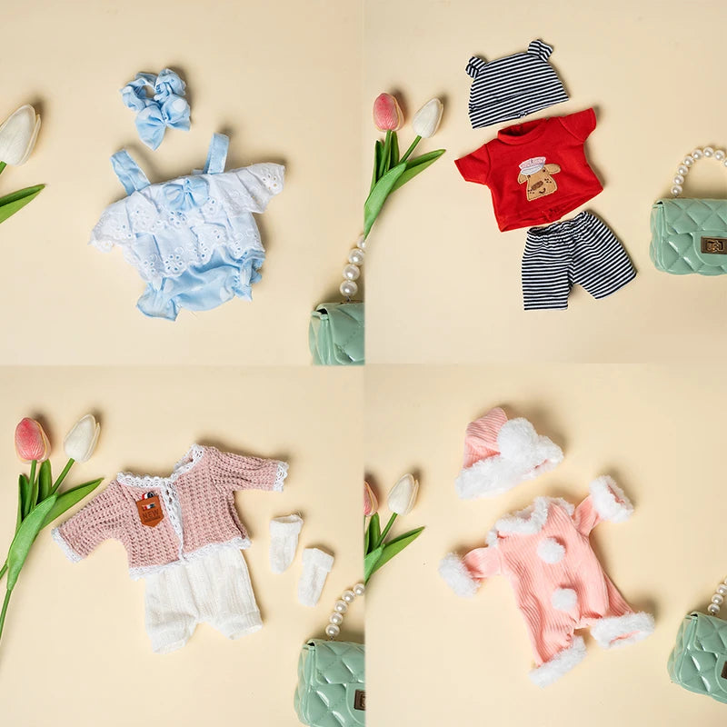 Baby clothes for doll fit 30 cm New Born Doll Accessories Fashion Sweater  Dresses Coat Doll Clothes for Girls DIY Toys Gift