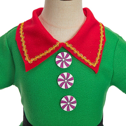 Kids Adult Christmas Clothing Set Kids Tops Pants Hat Belt Children Xmas Clothes Baby Boy Girl Birthday Outfit Elves Costume